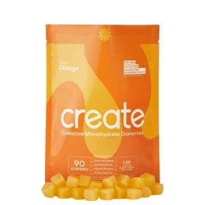 Create Creatine Monohydrate Gummies for Men & Women, (Orange) 90 Count