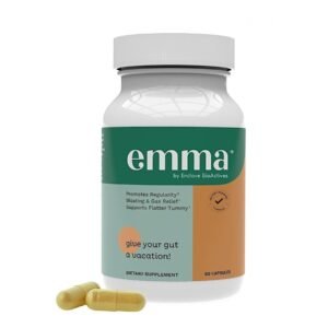 Emma Gut Health – Gas and Bloating Relief, Constipation, Leaky Gut Repair – Gut Cleanse & Restore Digestion – 60 Capsules