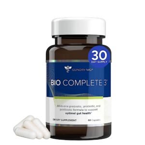 Bio Complete 3 – Probiotic Supplements for 30 Day Supply – 60 Capsule’s