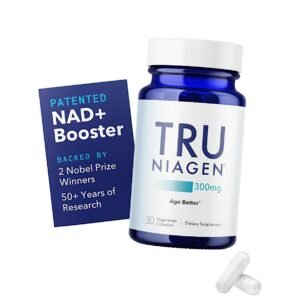 TRU NIAGEN Patented NAD+ Supplement for Anti Aging and Cell Regeneration, 300 mg Niagen, 90 Capsules