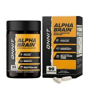 ONNIT Alpha Brain (R) Nootropic Brain Supplement for Men and Women – 90 Count