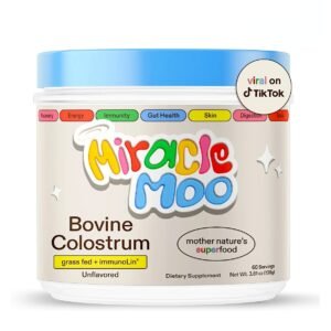 Miracle Moo Colostrum Supplement for Gut Health Hair Growth – 60 Servings – 108g